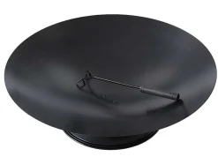 Braseiro De Jardim Redondo Em Aco Dione - D.72 Cm X A.20 Cm - Preto