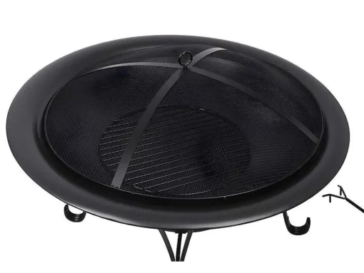 Braseiro De Jardim Redondo Em Aco Mizar - D.75 Cm X A.55 Cm - Preto