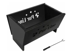 Brasero 2 En 1 Transformable En Refrigerateur En Acier Noir