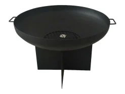 Brasero De Jardin Circulaire En Acier Noir