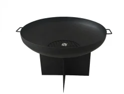 Brasero De Jardin Circulaire En Acier Noir