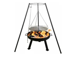 Brasero D'Exterieur Au Design Allonge Et A Hauteur Reglable