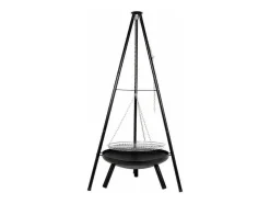 Brasero D'Exterieur Au Design Allonge Et A Hauteur Reglable