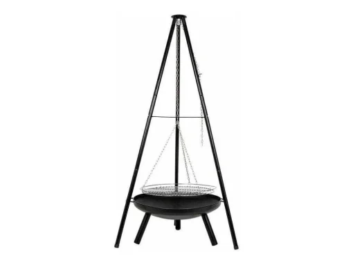 Brasero D'Exterieur Au Design Allonge Et A Hauteur Reglable