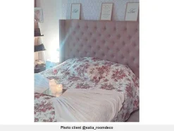 Cabeceira De Cama Estofada Massimo - Tecido - 160 Cm - Bege