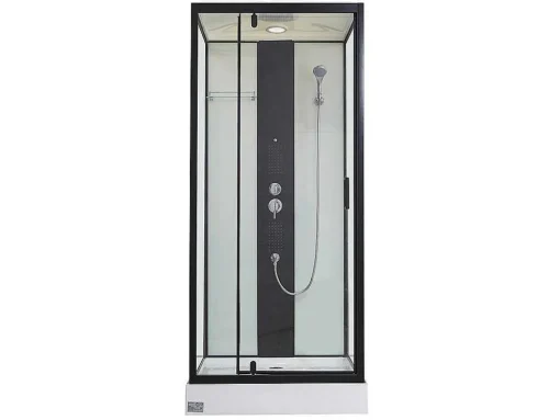 Cabine De Duche De Hidromassagem Primea - 2 Zonas Com Jatos De Massagem - C90 X L90 X A215 Cm - Funcao Chuva Tropical E Cabeca De Chuveiro