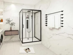 Cabine De Duche De Hidromassagem Retangular, Instalacao Reversivel, C120 X L80 X A215 Cm - Sulipa