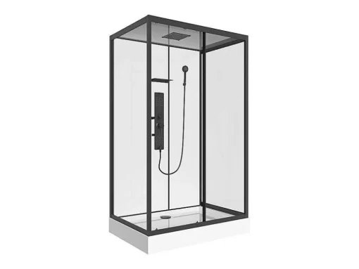 Cabine De Duche De Hidromassagem Retangular, Instalacao Reversivel, C120 X L80 X A215 Cm - Sulipa