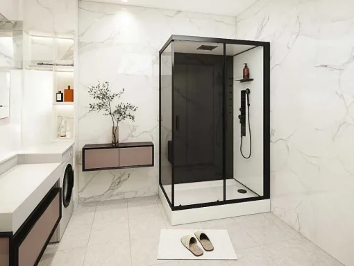 Cabine De Duche De Hidromassagem, Instalacao Reversivel C110 X L80 X A215 Cm - Fomira