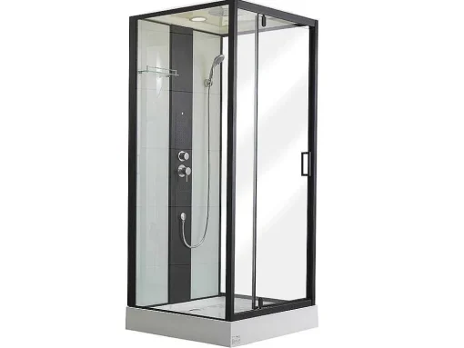 Cabine De Duche De Hidromassagem Primea - 2 Zonas Com Jatos De Massagem - C90 X L90 X A215 Cm - Funcao Chuva Tropical E Cabeca De Chuveiro