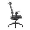 Cadeira De Escritório Ergonomica Profissional Em Nylon E Tecido Cor Cinza - Bankano