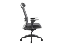 Cadeira De Escritório Ergonomica Profissional Em Nylon E Tecido Cor Cinza - Bankano