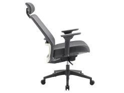 Cadeira De Escritório Ergonomica Profissional Em Nylon E Tecido Cor Cinza - Bankano