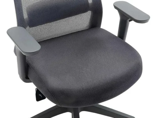 Cadeira De Escritório Ergonomica Profissional Em Nylon E Tecido Cor Cinza - Bankano