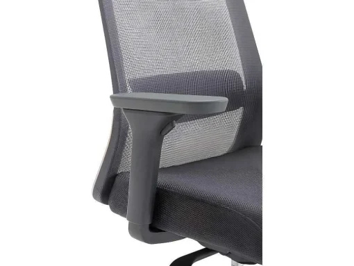 Cadeira De Escritório Ergonomica Profissional Em Nylon E Tecido Cor Cinza - Bankano