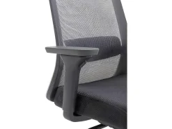 Cadeira De Escritório Ergonomica Profissional Em Nylon E Tecido Cor Cinza - Bankano