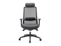 Cadeira De Escritório Ergonomica Profissional Em Nylon E Tecido Cor Cinza - Bankano