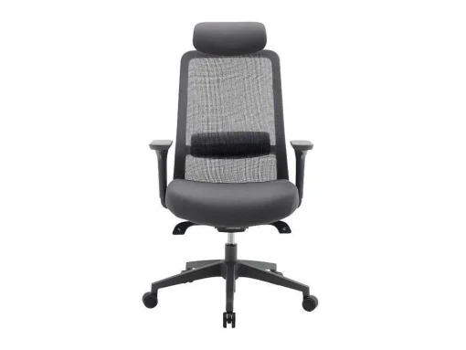 Cadeira De Escritório Ergonomica Profissional Em Nylon E Tecido Cor Cinza - Bankano