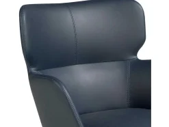 Cadeira De Escritório Giratoria Azul Com Apoios De Bracos E Pernas De Aco 4110