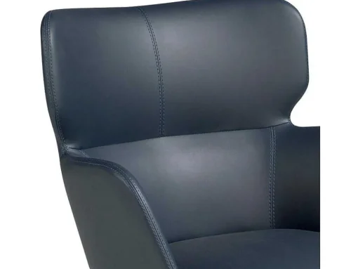 Cadeira De Escritório Giratoria Azul Com Apoios De Bracos E Pernas De Aco 4110