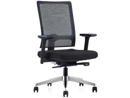 Cadeira De Escritório Profissional Em Tecido Cor Preto - Midtown