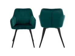 Cadeira De Veludo Verde Bertille
