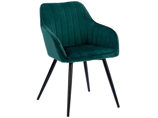 Cadeira De Veludo Verde Bertille
