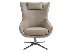 Cadeira Giratoria De Couro Sintetico Com Almofada 5044