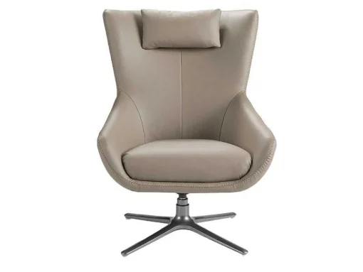 Cadeira Giratoria De Couro Sintetico Com Almofada 5044