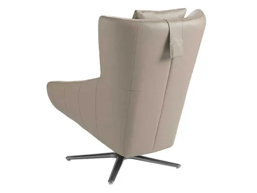Cadeira Giratoria De Couro Sintetico Com Almofada 5044