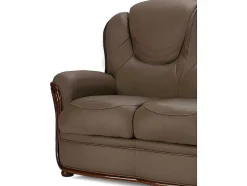 Cadeirão 100% Couro De Bufalo Taupe - Adelaide