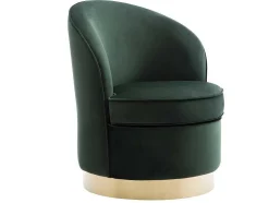 Cadeirão Em Veludo Verde Abeto - Sanela