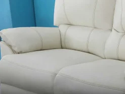 Cadeirão Relax Eletrico Em Pele Marfim - Marcis