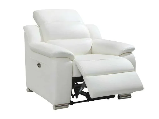 Cadeirão Relax Eletrico Em Pele Marfim - Arena Iii