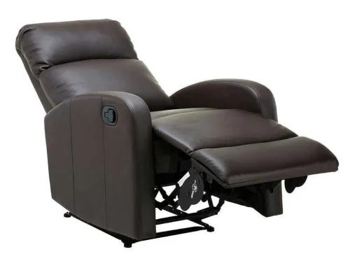 Cadeirão Relax Em Pele Sintética Castanho - Isao