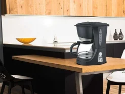 Cafetiere Numerique Programmable Jusqu'A 12 Tasses 800W En Verre Noir