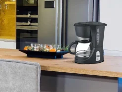 Cafetiere Numerique Programmable Jusqu'A 12 Tasses 800W En Verre Noir