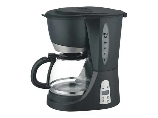 Cafetiere Numerique Programmable Jusqu'A 12 Tasses 800W En Verre Noir