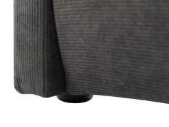 Cama 160 X 200 Cm Veludo Canelado Antracite + Colchão - Sonetri