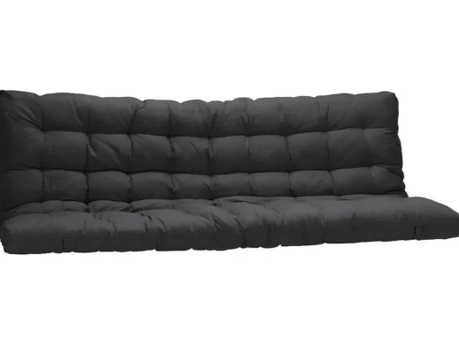 Cama Alta 90 X 190 Cm Com Banco Convertivel Em Metal Branco E Futon Preto - Modulo V