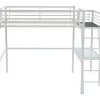 Cama Alta Casual Ii - 140 X 190 Cm - Tampo De Secretária - Branco