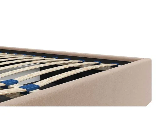 Cama Com Espaco De Arrumação 160X200 Cm Veludo Bege + Colchão - Mirdal De Pascal Morabito