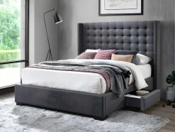 Cama Com Secretária E Arrumação Incluidas 90X200 Cm Branco E Natural + Colchão + Sommier - Gisele
