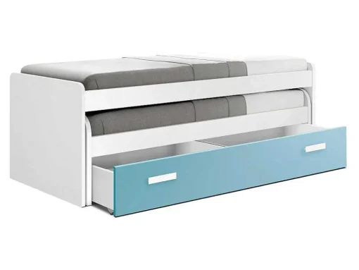 Cama Compacta - 90 Cm 73X201X100Cm - Branco-Caribe