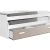 Cama Compacta - 90 Cm 73X201X100Cm - Branco-Cappuccino