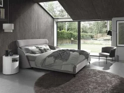 Cama De Tecido Cinzento Claro 7161