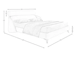 Cama De Tecido Cinzento Claro 7161