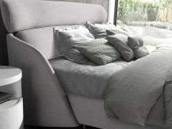 Cama De Tecido Cinzento Claro 7161