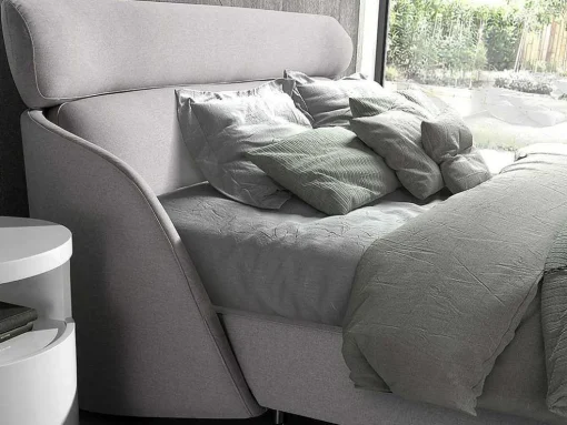 Cama De Tecido Cinzento Claro 7161