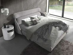 Cama De Tecido Cinzento Claro 7161